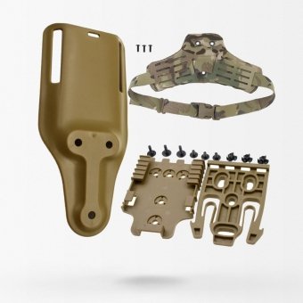 Kit de adaptadores MOLLE para piernera táctica