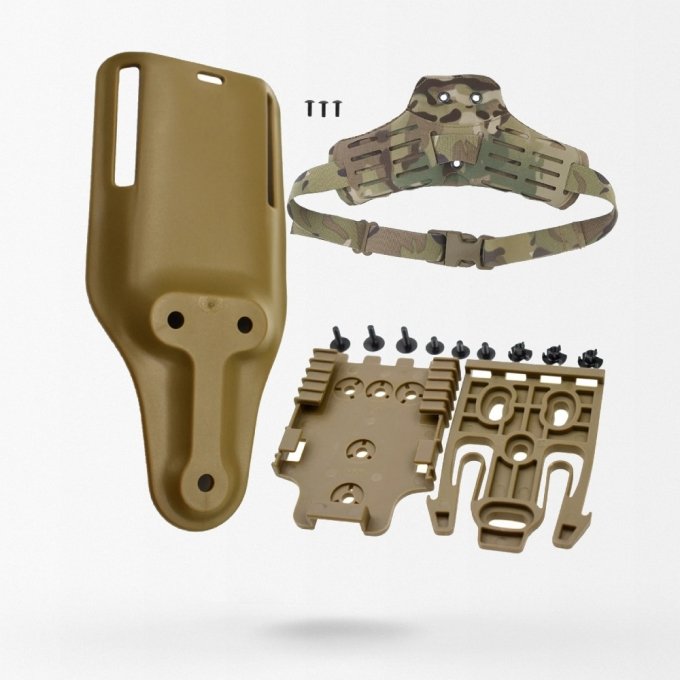 Kit de adaptadores MOLLE para piernera táctica