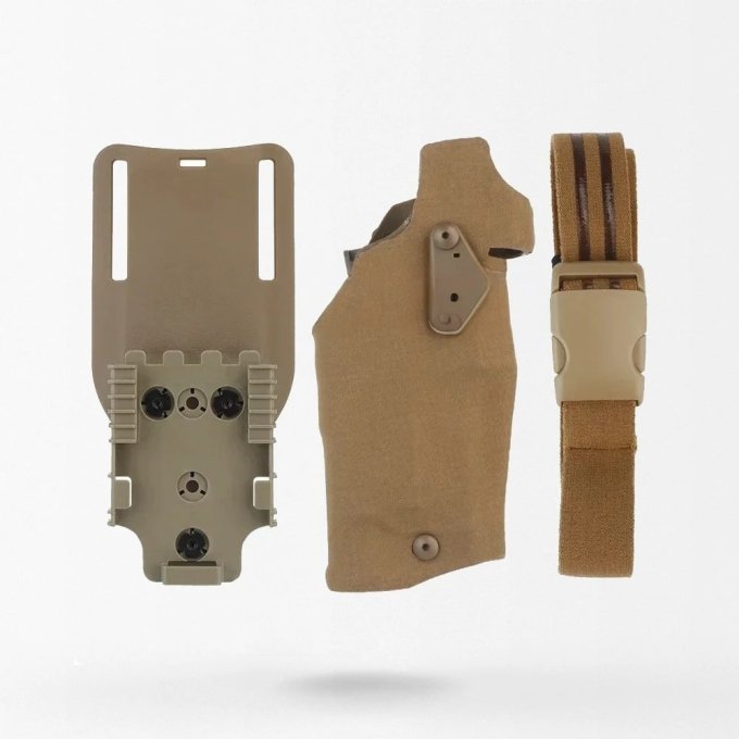 Funda drop-leg para Glock 17 color tan