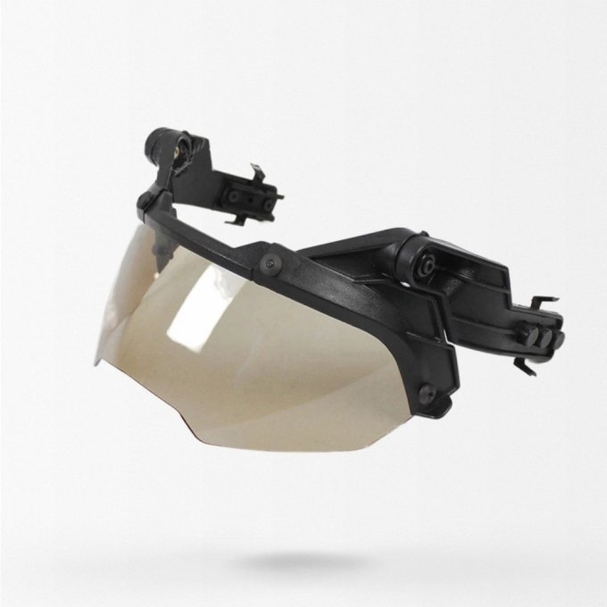 Gafas abatibles con lentes marrones para casco táctico