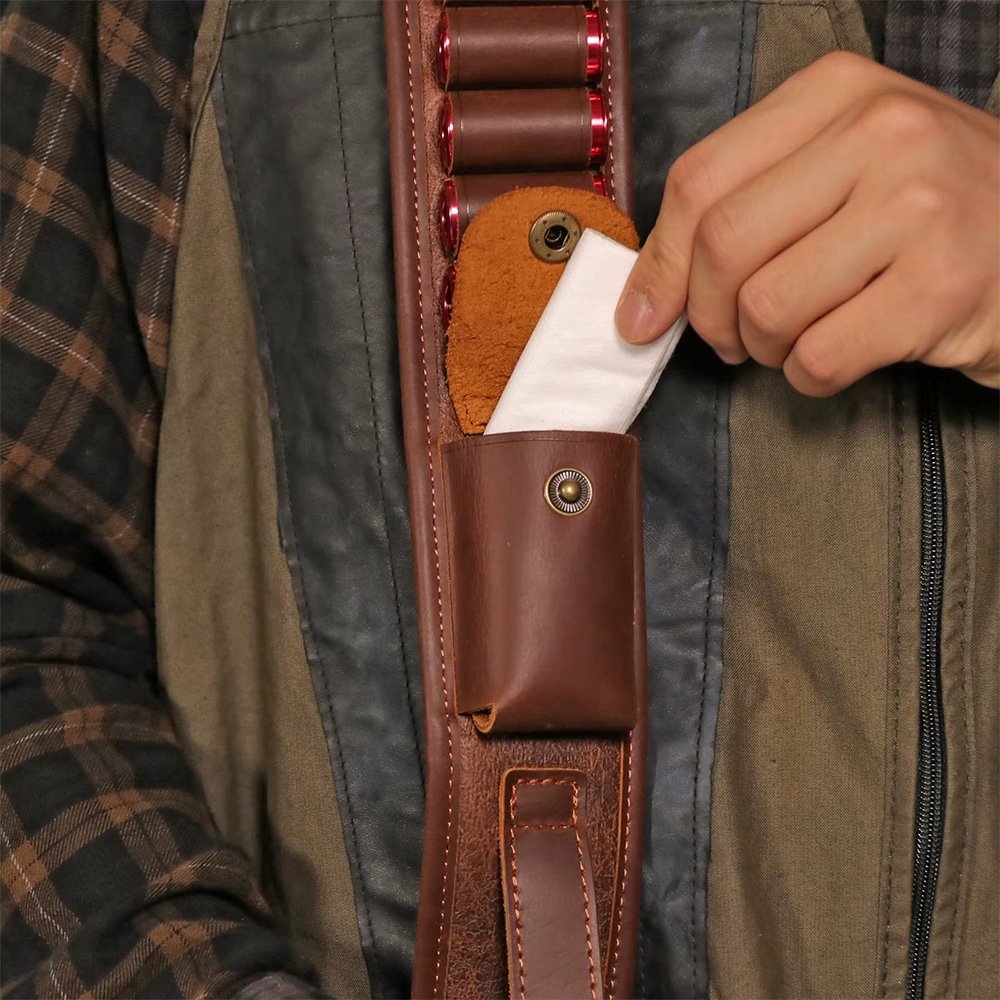 Portafusil de cuero con portacartuchos - Imagen 8