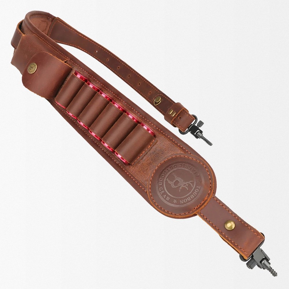 Portafusil de cuero con portacartuchos - Imagen 3