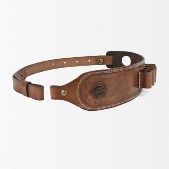Bandolera de cuero para rifle con agujero para el pulgar