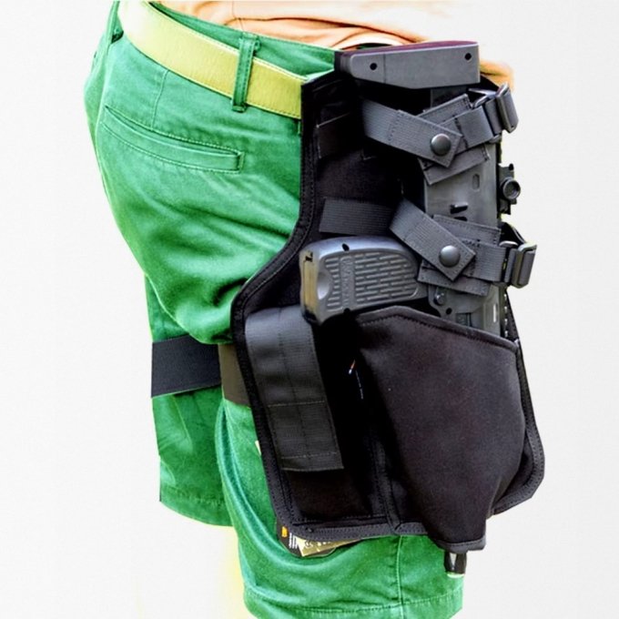 Funda táctica de pierna para MP7 con portacargador - Imagen 4