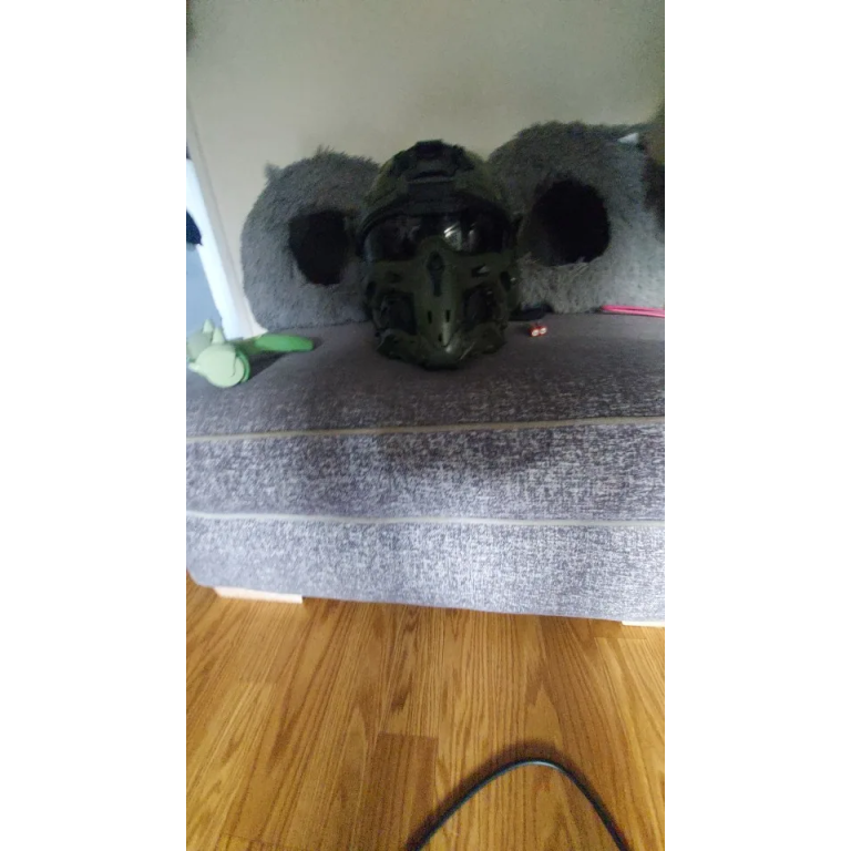 Casco táctico airsoft cara completa photo review