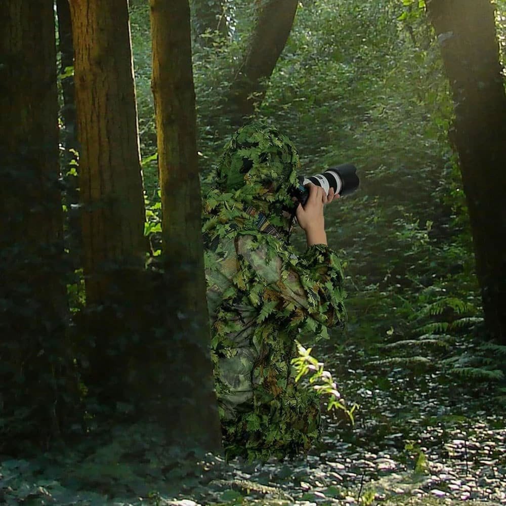 Traje ghillie de hojas biónicas con pasamontañas - Imagen 2
