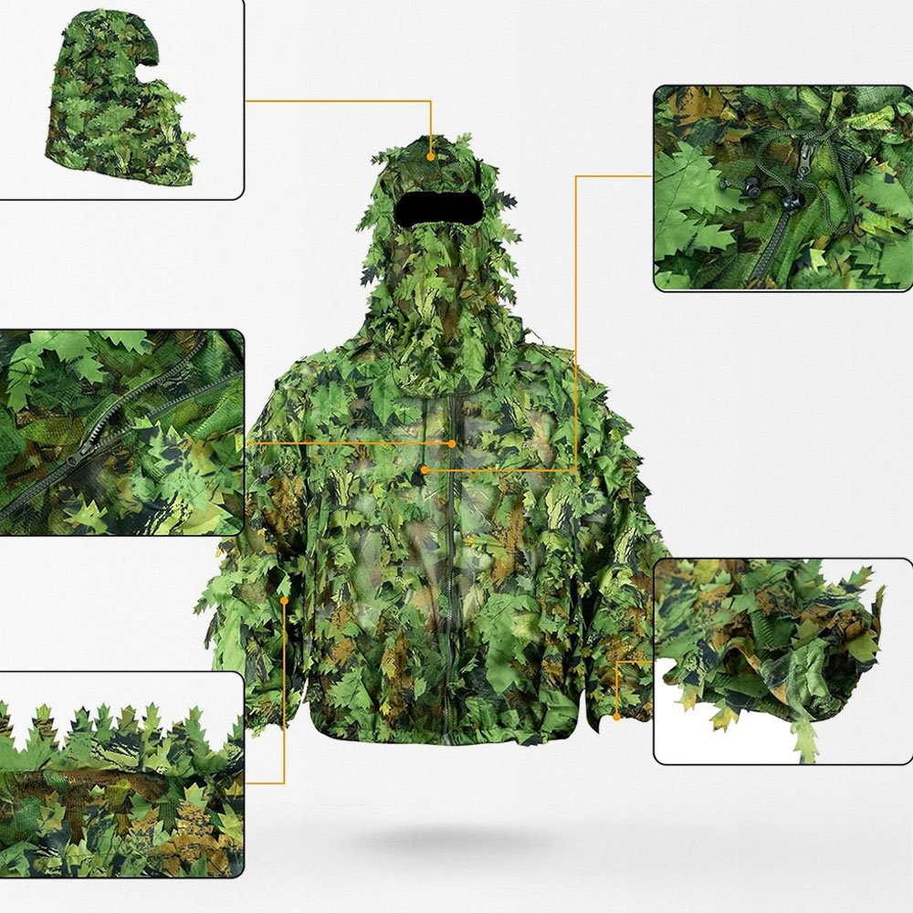 Traje ghillie de hojas biónicas con pasamontañas - Imagen 3