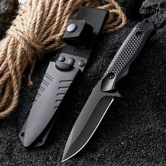Cuchillo táctico de hoja fija con funda
