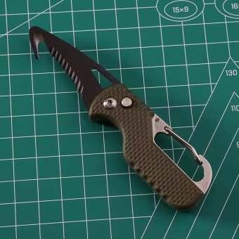 Navaja táctica plegable con gancho de rescate