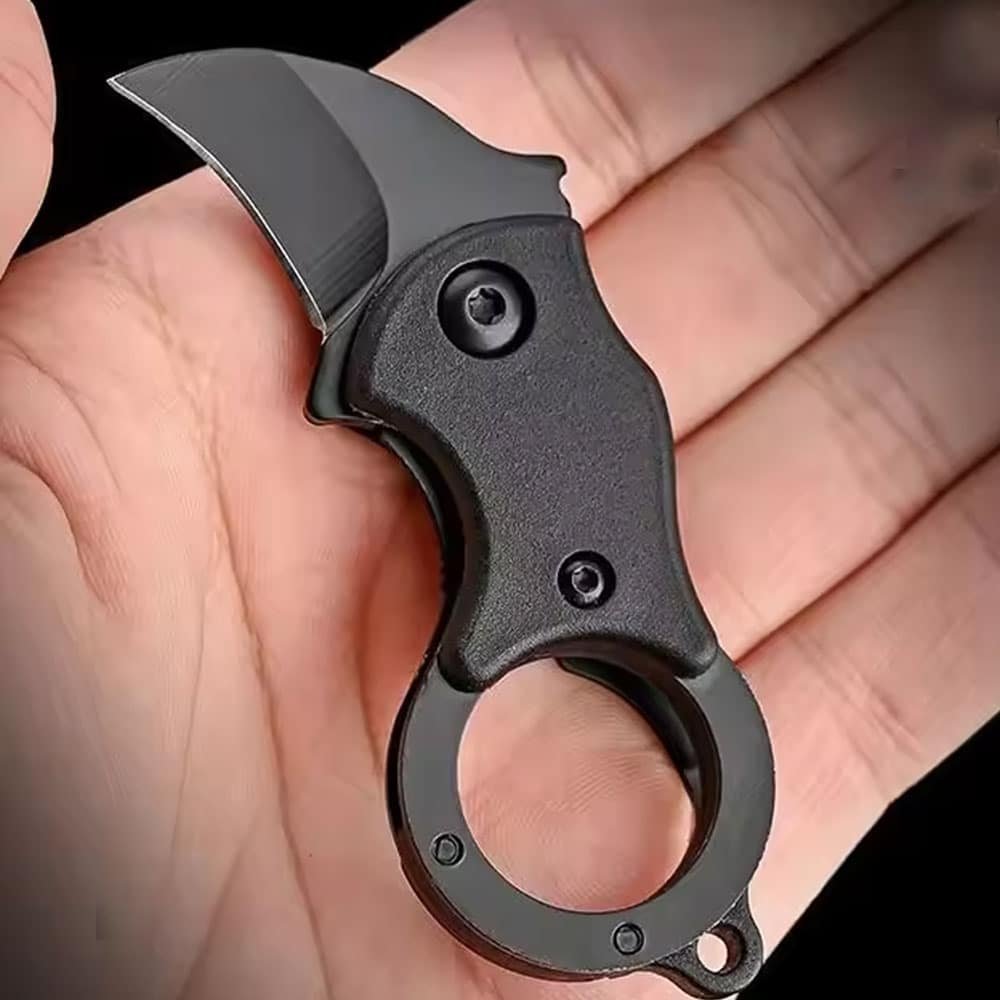 Navaja táctica de llavero con hoja hawkbill