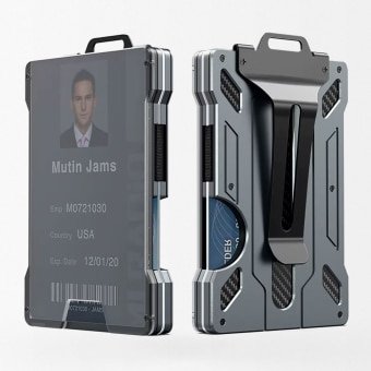 Cartera táctica de aluminio para tarjetas