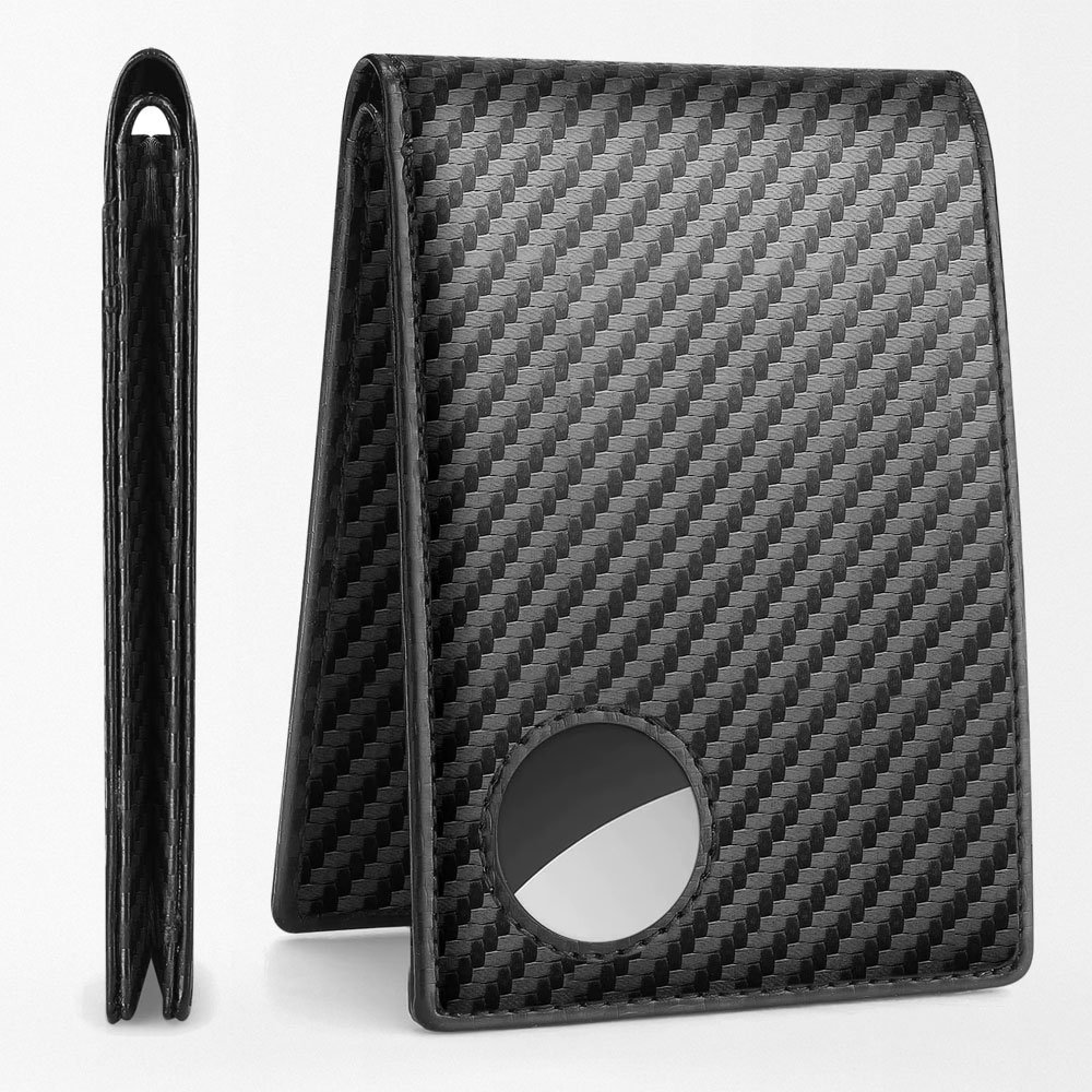 Cartera bifold táctica con soporte para AirTag