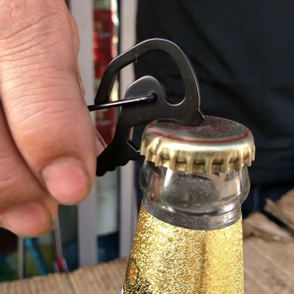 Mosquetón táctico abridor de botellas - Imagen 4