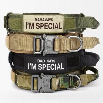 Collar táctico para perros con asa de control