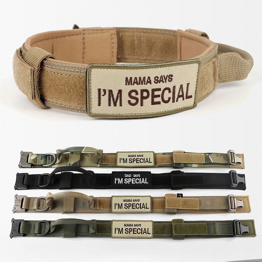 Collar táctico para perros con asa de control - Imagen 2