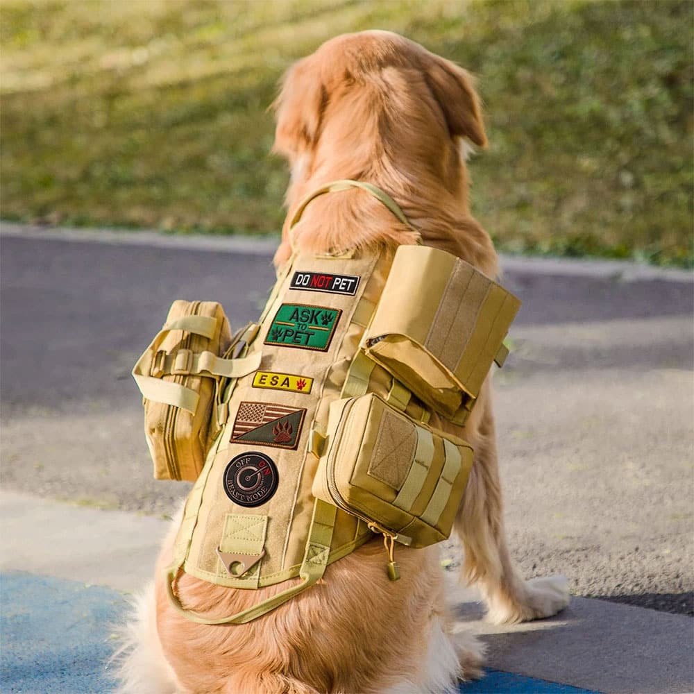Arnés táctico para perros con bolsillos - Imagen 2
